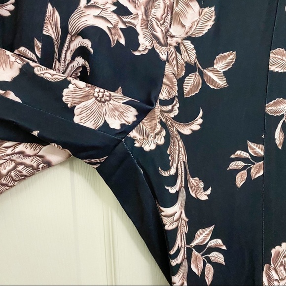 MinkPink Floral High Rise Flare Mesh Panel Pants - Picture 7 of 9